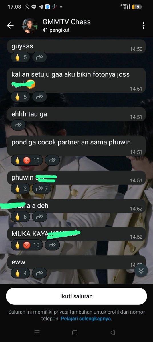 ell1018320's tweet photo. ‼️HELP RT ‼️
PELECAHAN TERHADAP AKTOR GMMTV, INI AKUN DAN SALURAN MASIH BARU.
dia edit joong tanpa bu***a, dia bilang ng***k phuwin dan keluarganya

maaf aku post ulang lagi karna tadi hilang dan lupa di sensor 🙏

#gmmtv #ppnaravit #phuwintang #joong #joss #gawin #thasataporn https://t.co/gSP1X42Qsf