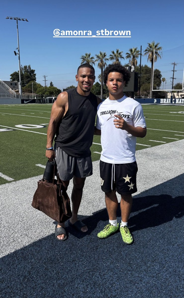 Pick6JBG's tweet photo. #Lions WR Amon-Ra St. Brown with  4 ⭐️ St John Bosco WR DJ Tubbs 👀🔥 https://t.co/LpUsl7fiU0