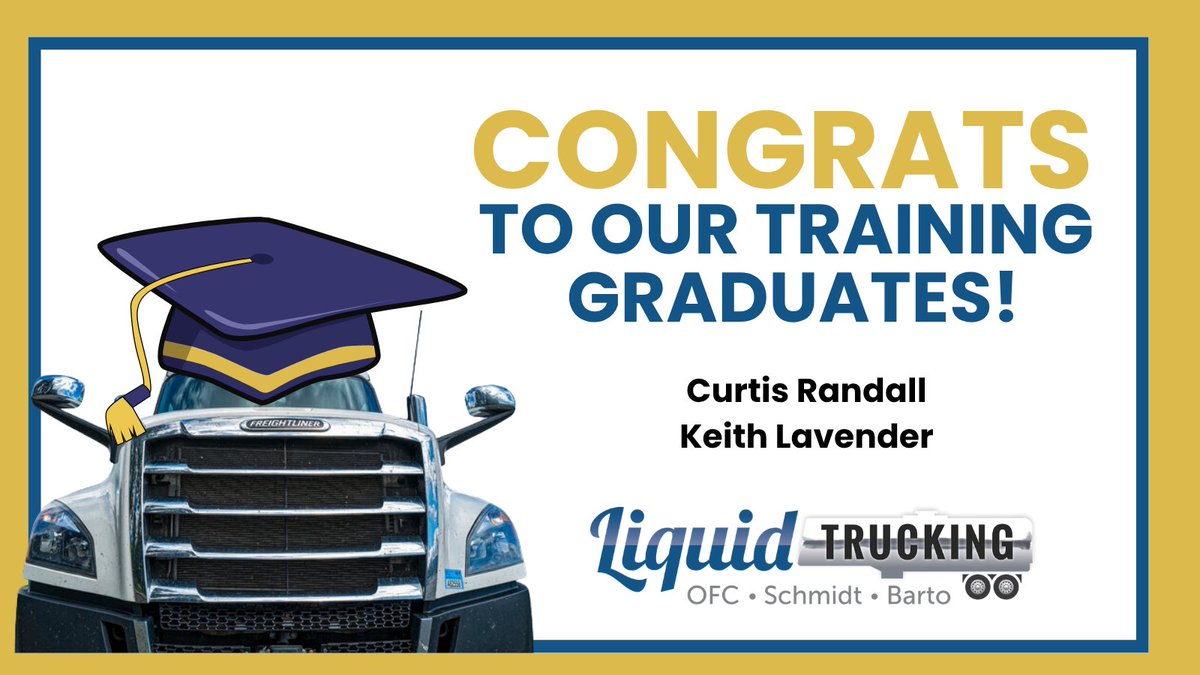 LiquidTrucking's tweet photo. Congratulations to last week's training graduates! We'll see ya on the roads!
#FridayShoutout https://t.co/JtOdlaNcuh