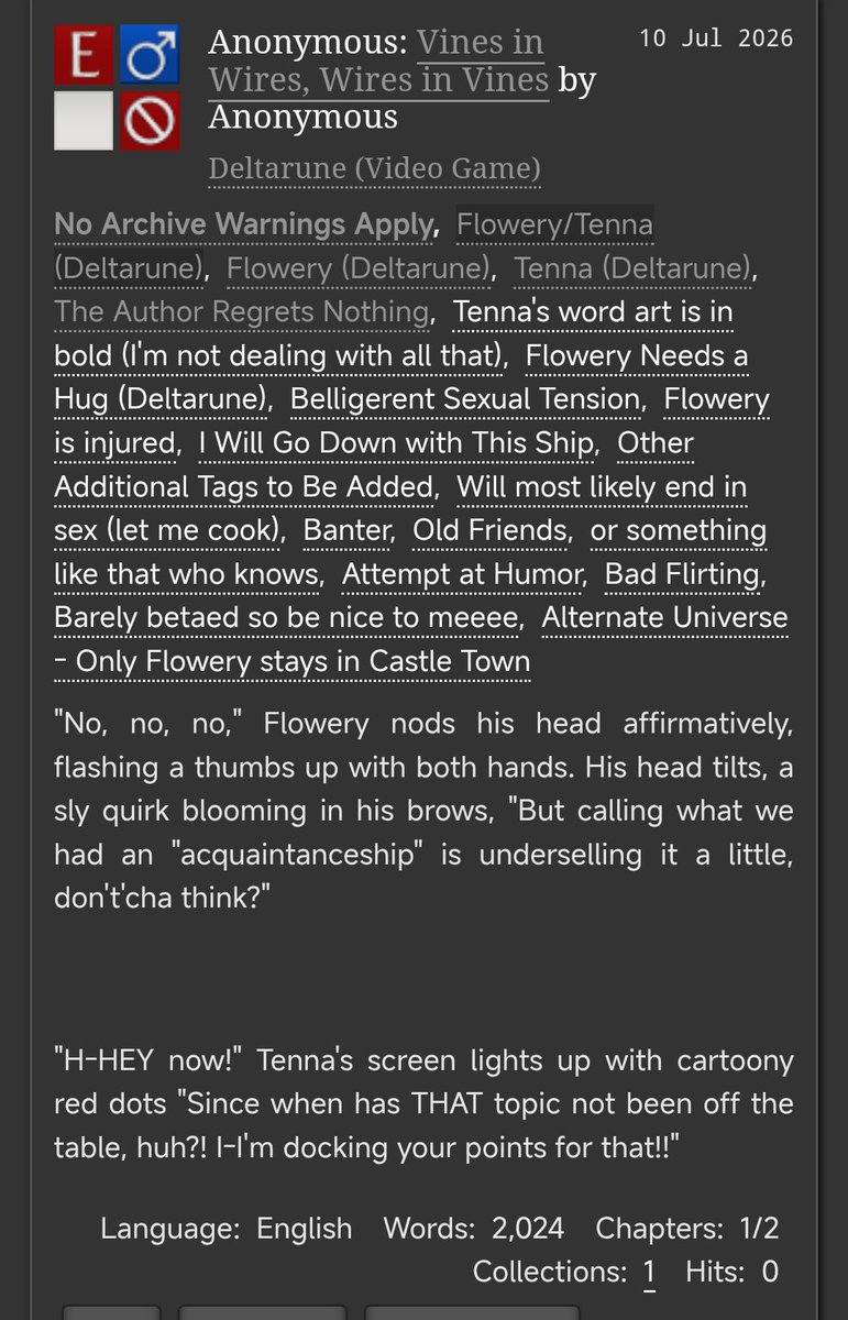 the_person13297's tweet photo. I am currently taking the L and WILL write #seedrt smut, so uh. SHAMEFUL promo!
......if my characterization is way off... PLEASE... be nice....
https://t.co/OeVKDuBQdq https://t.co/oeQuHozL30