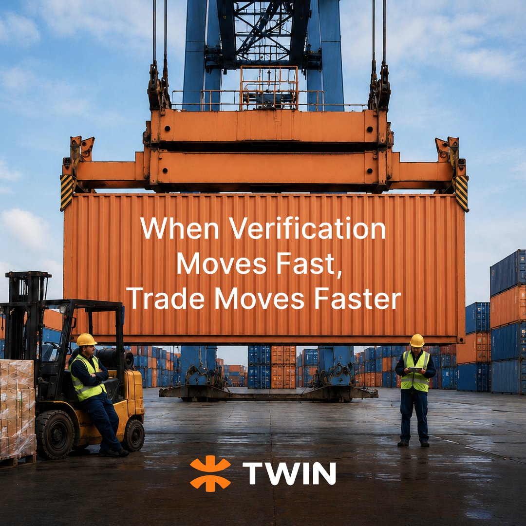 TWINGlobalOrg's tweet photo. When verification moves fast, trade moves faster.

In the UK's Ecosystem of Trust pilots, sharing supply chain data cut the time border staff needed to make decisions by nearly 20%.

Better information at the border means faster calls on what moves and what waits.

#TrustedTrade https://t.co/K1G2q4XBh3