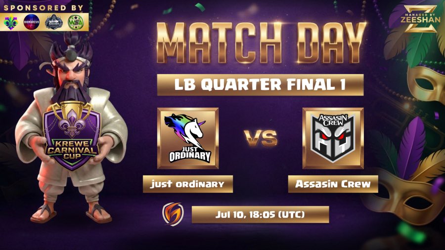 sply97's tweet photo. 🔴 VIERNES 

😎 traemos guerra con otro equipo hispano!

🏆 Krewe Carnival cup - QF Lower Bracket

⚔️ Just Ordinary 🆚 Assassins Crew

💪 ¿Quién se llevará la guerra?

20:00 🇪🇸 12:00 🇲🇽 15:00 🇦🇷 
Twitch &amp; Youtube: Sply97
TikTok: Sply97_coc https://t.co/7o4DbMVwUa
