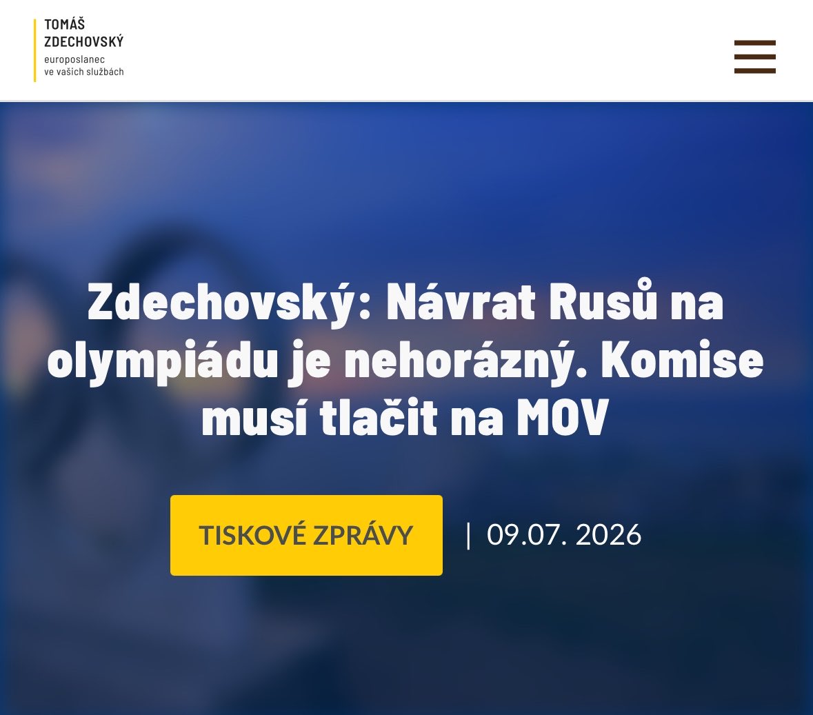 TomasZdechovsky's tweet photo. Věřím, že se podaří společným tlakem rozhodnutí MOV změnit. Proto jsem se obrátil na Evropskou komisi, aby spustila iniciativu napříč členskými státy. https://t.co/1CqLOrdZTl