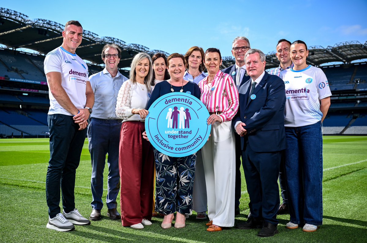 dementia_office's tweet photo. Delighted to be at the All-Ireland Semi-Final with the GAA, encouraging conversations about dementia and the role communities play in helping people stay connected. Standing Together on and off the pitch.
#inclusivity
@officialgaa @HSELive https://t.co/dDANtY0Xbe