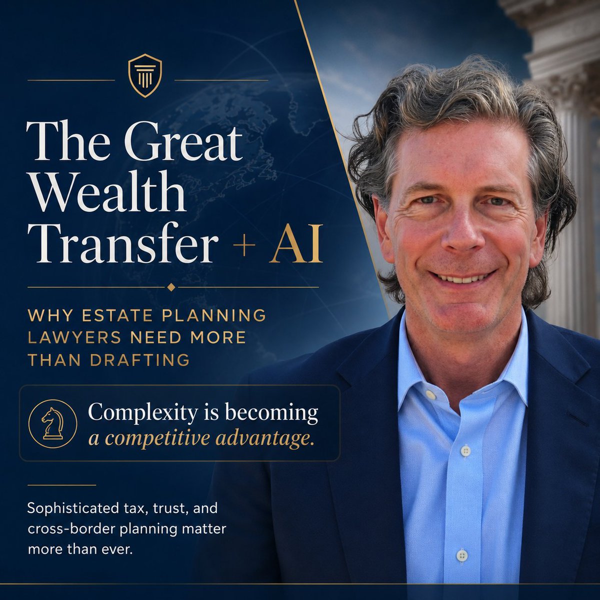 turnipseed22's tweet photo. The Great Wealth Transfer and AI are reshaping the estate planning profession at the same time.

The Great Wealth Transfer is creating major opportunities for attorneys who can handle sophisticated planning. AI is simultaneously commoditizing routine legal work.

That means the competitive advantage for estate planning attorneys is no longer simply knowing how to draft a revocable trust. It is understanding sophisticated domestic and international income, estate, gift, and GST tax planning, business succession, asset protection, and cross-border issues.

As AI and document automation continue to improve, practices limited to routine estate planning and standard document drafting may face increasing pressure on both demand and pricing.

The attorneys who keep learning will handle increasingly complex, higher-value matters.

The future belongs to attorneys who can solve complex problems, not just prepare documents.

Complexity is becoming a competitive advantage.

#EstatePlanning #TrustsAndEstates #GreatWealthTransfer #TaxPlanning #AIAndLaw #LegalTech #WealthPlanning
