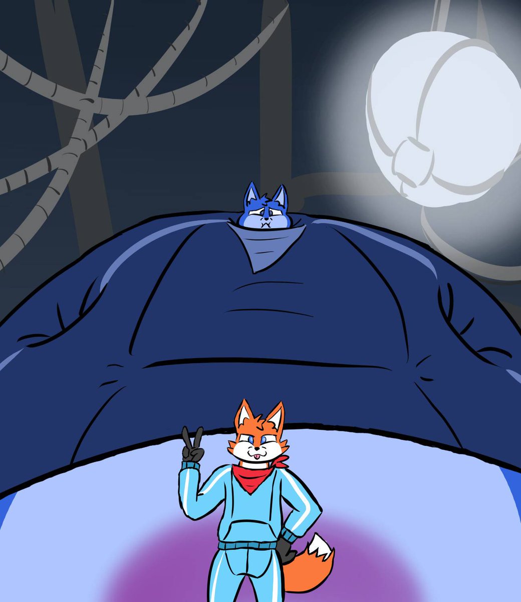RealFattytheFox's tweet photo. Check it out everybody! I'm about to try out the world's first chewing gum meal and nothing is going to stop me...

*Couple of minutes later*

Mr Wonka...I don't feel so good, what's happening to me?

Art by @artem513816586 https://t.co/FVlTr7Bpwj
