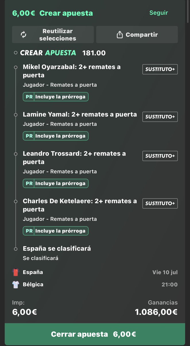 lowstkzzbet's tweet photo. Lanzo la ultima va

España vs Bélgica

#pronostico #belgica #españa #cuota #apuesta #apuestadeportiva #combinada #bet #mundial https://t.co/wmRVuX8nGl