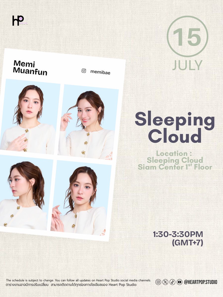 HeartPopStudio's tweet photo. [Update!] Heartpop Artist Schedule July 2026 ✨

มีการอัปเดตตารางงานเพิ่มเติมบางส่วน โดยกำหนดการเดิมยังคงเดิมค่ะ
หากมีการเปลี่ยนแปลงเพิ่มเติม ทางค่ายจะแจ้งให้ทราบอีกครั้ง

Additional schedules have been added, while current schedules remain unchanged.
Thank you always for your support
Further updates will be announced accordingly.

#HeartPopStudio