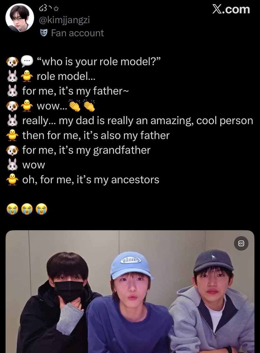 cheonmani's tweet photo. idid jang yonghoon:

- always wear his dad’s shirt
-  gets the cutest ‘i love you’ messages from his dad with heart emojis
- speaks so highly of his dad, looks up to him a lot &amp; has him as his role model https://t.co/iYXZbYZRt3