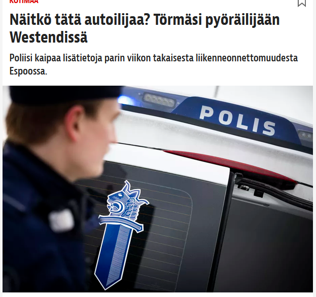 PasiLauri's tweet photo. Tarkennus vähän heikko autoilijaan mutta muut tuntomerkit kyllä auttavat kaventamaan epäiltyjen joukkoa.. https://t.co/nu27eYiiCY