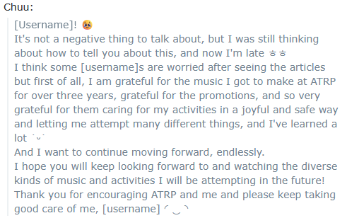 litell_johnn's tweet photo. Chat highlights: Chuu on her departure from ATRP (260710)

Text links:
https://t.co/xDfJTJmIwk https://t.co/Qoe9ZgLzmv