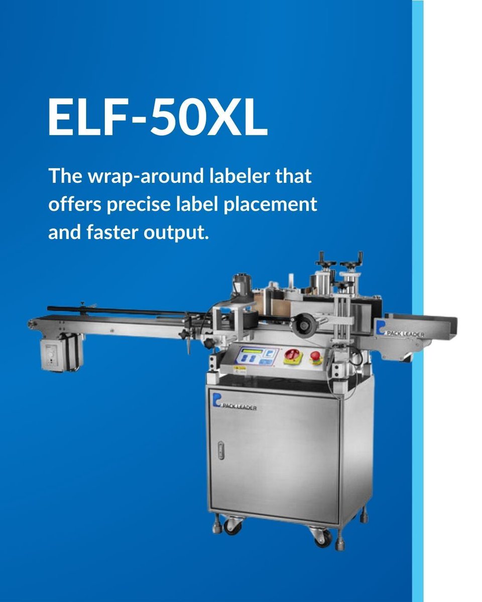 PACKLEADERUSA's tweet photo. Meet the ELF Series: compact tabletop labeling equipment built for growing production teams that need more consistency, speed, and flexibility.

• Small-batch production
• Tabletop or inline operation
• Wrap-around or top-label applications
• Easier setup and changeovers https://t.co/LVOZgR3bil