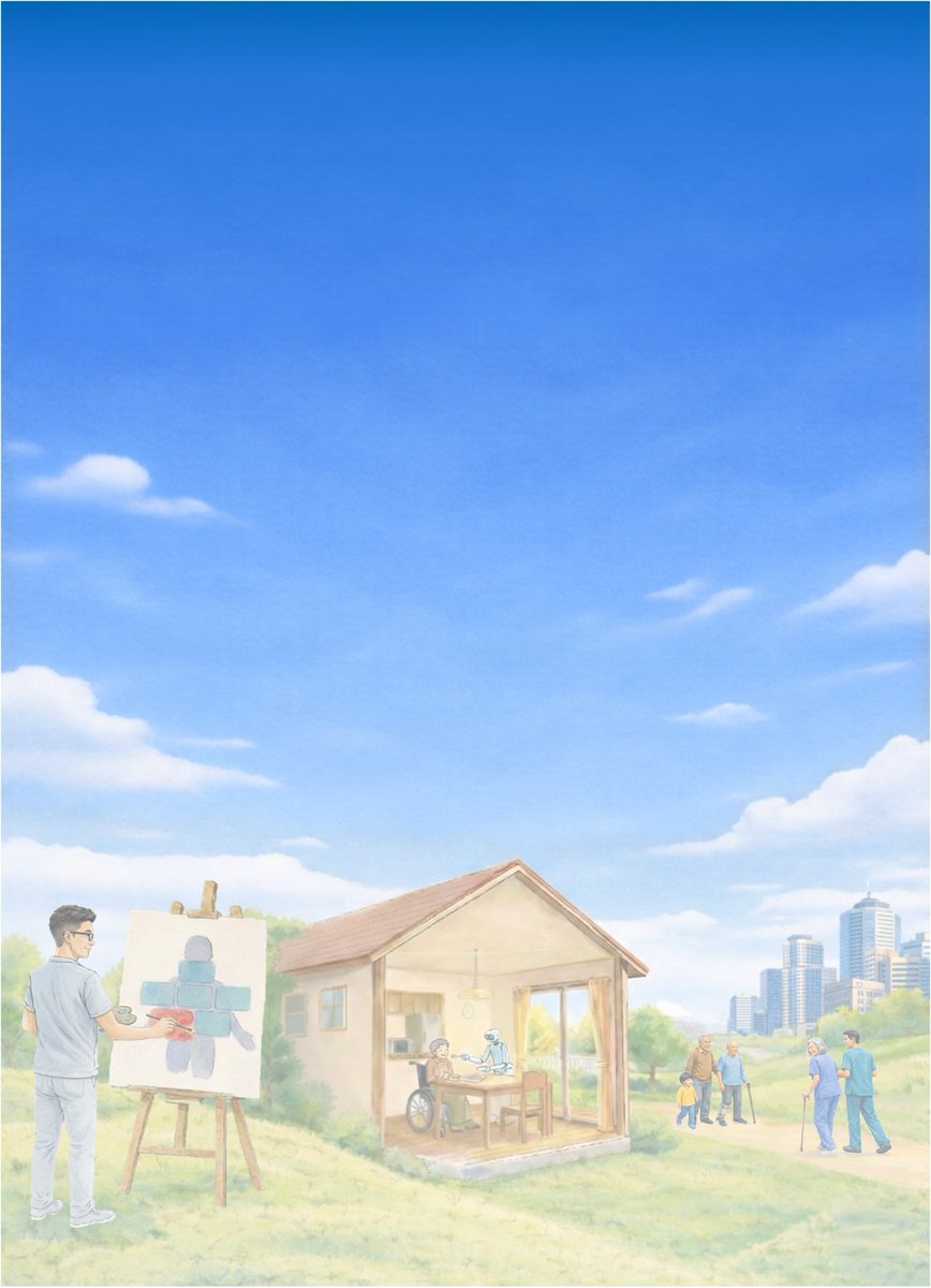nishishita_s's tweet photo. 【学会】
いよいよ明日。多くの方に支えていただき、感謝の気持ちでいっぱいです。準備委員で思いを込めて作ったイラスト。ICF（特に環境因子）をテーマにして「アナログからデジタル」を示せないか試行錯誤しました。これまで、たくさんのリポスト、いいね、ありがとうございました。
#ICFforum2026 https://t.co/oA4WWfvvGo