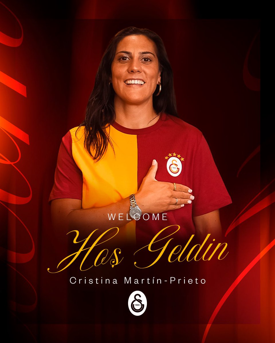 kadinfutbolGS's tweet photo. Hoş geldin Cristina Martín-Prieto! 💛❤️

✍️ Galatasaray Kadın Futbol Takımımız, İspanya Kadın Milli Takımı'nın deneyimli golcüsü Cristina Martín-Prieto ile sözleşme imzaladı.

🔗 https://t.co/rGjZBEswlO https://t.co/sWsJkt6O06