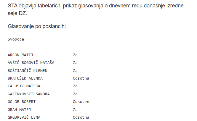VidaKocjan's tweet photo. Glasovanje, dnevni red izredne seje, 10. 7. 2026, preiskovalke: https://t.co/HGHqBi9Mq6
