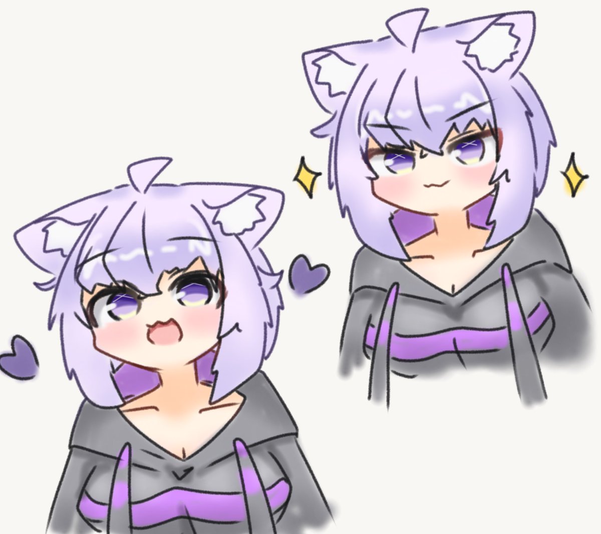 2438Watermelon's tweet photo. ギャップ猫✨💜
#絵かゆ https://t.co/F9b9MMkdEN