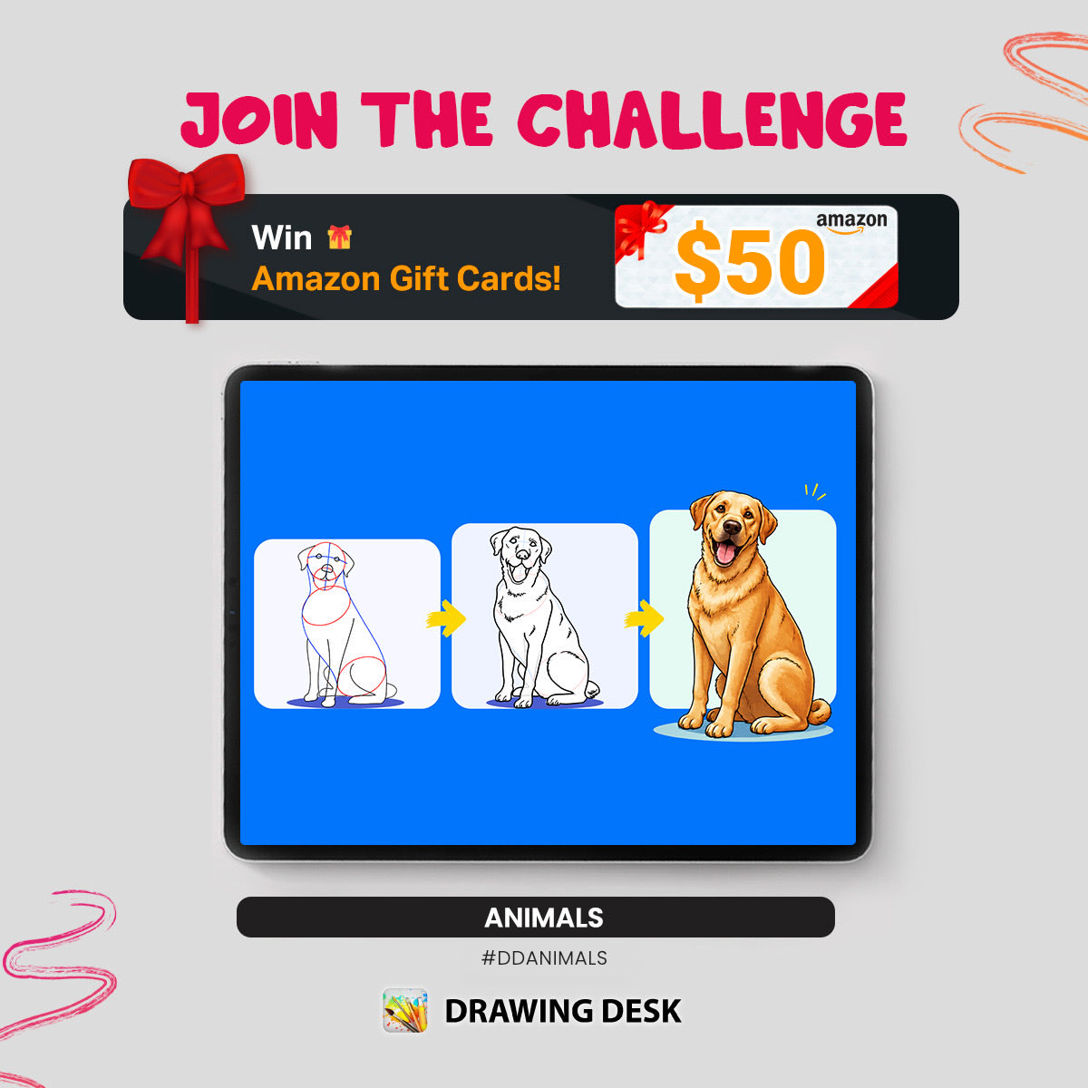 DrawingDeskApp's tweet photo. 🏆Our Animal Drawing Challenge is now live! Join in and submit your best artwork! And don’t forget to share your work on social media to win an awesome prize!

Join the challenge: https://t.co/byG3emSeXO

#DDAnimals #animaldrawing #animaldrawinglesson #cuteanimals #animalart https://t.co/pAh33x6cel
