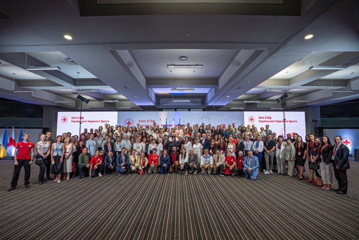 MariaAlcazarC's tweet photo. Congratulations @dotsenko_maksym on his election as President @RedCrossUkraine and Illya Kletskovskyy on his appointment as Director General. Thank you for being always there for the people of Ukraine, for your courage and boldness. Stronger together across IFRC network! https://t.co/BTfxTKSz1S