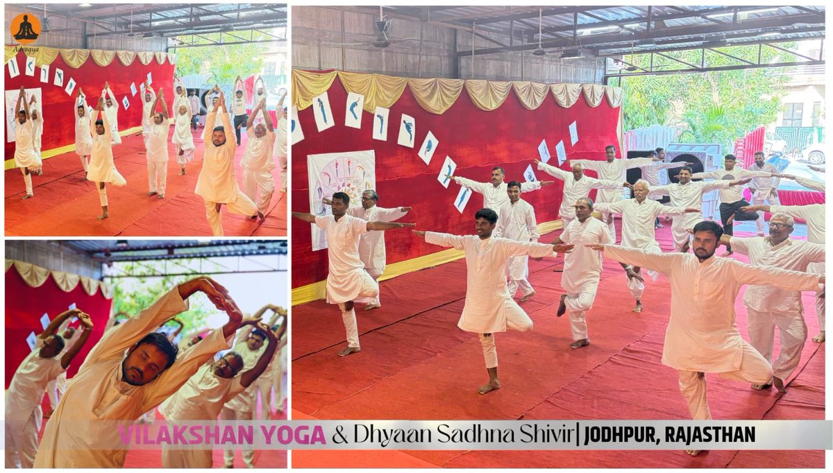 djjsaarogya's tweet photo. DJJS Aarogya organised 13 Vilakshan Yoga Shivirs in various cities of Rajasthan and Chhattisgarh to celebrate International Yoga Day 2026 with the participation of 1069 people. 

#DJJS #Aarogya #AshutoshMaharajji #Yogashivir #yoga #internationaldayofyoga https://t.co/xCsrKYG0gX