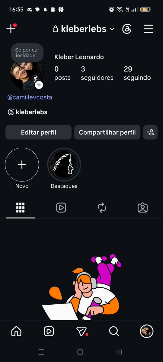 kleber1032012's tweet photo. @lemonadesoty Eu deixo assim pq eu n posto nada pra ngm ver , e sigo só oq me entretem kkk mh namorada minha mãe e um amigo eu deixei me seguir pra trocar videos kkkk https://t.co/uDdjcCTEsh