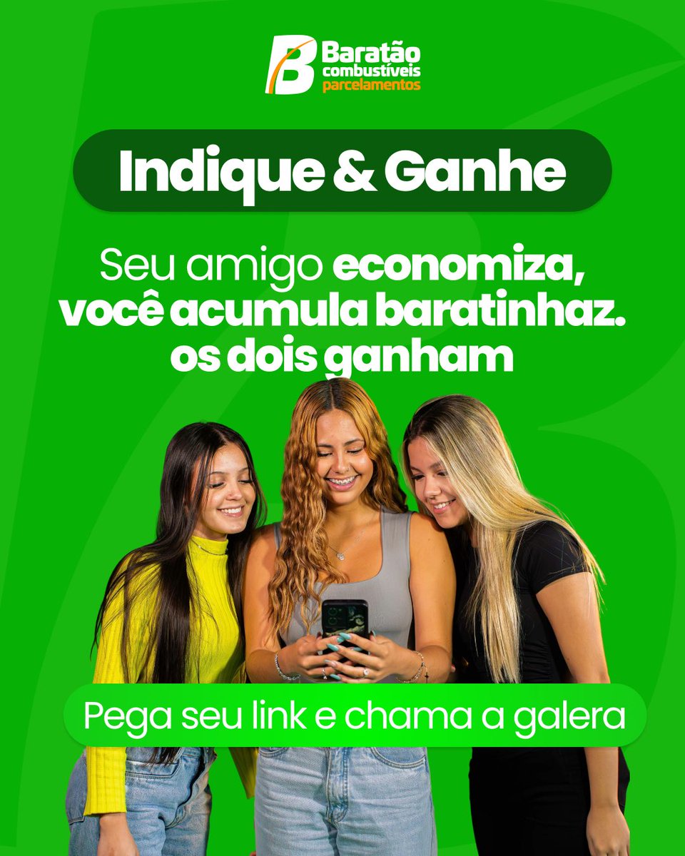 barataoapp's tweet photo. O time verdinho cresce assim: um motorista chamando o outro.

E a conta é simples de fazer:

1️⃣ Abre o Baratão e pega seu link de indicação
2️⃣ Manda pra galera que vive na estrada
3️⃣ Seu amigo baixa pelo seu link e já sente a diferença no bolso
4️⃣ Você acumula baratinhaz por cada indicação 🪙

No fim, todo mundo sai ganhando. Seu amigo economiza, você junta baratinhaz, e baratinhaz é desconto de verdade, acumulado no volume.

Sua rede é seu maior ativo. bora colocar ela pra render? 👉
Baratão Combustível, o melhor verdinho do mundo 💚