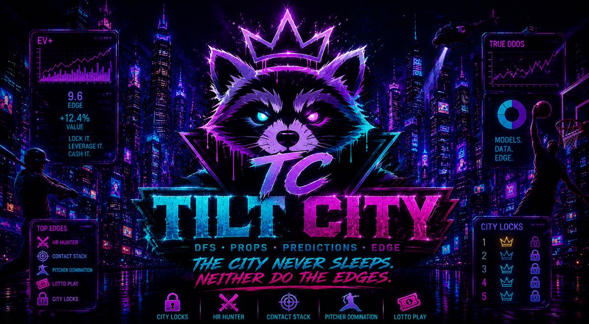 TiltCityDFS's tweet photo. Your 12-leg parlay deserves better friends.

That’s where we come in.

🏙️ Tilt City Beta

Looking for founding members before launch.

DM CITY if you’re tired of guessing. https://t.co/AC80lUbNXY