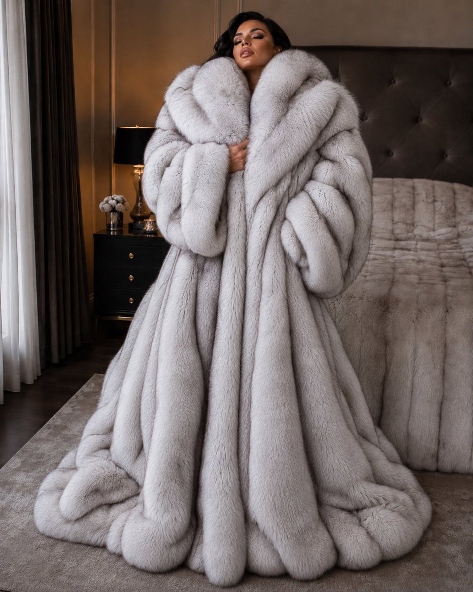 FurFetishFan's tweet photo. Firelight, oversized fur, and two seductive luxury moods �� soft white elegance and bold red passion.

A new fur fantasy visual set created for lovers of softness, glamour, and dramatic fur aesthetics.

#FurFantasy #LuxuryFur #FurFetish #RedFur #AIGeneratedArt https://t.co/lm8X07q9Jz