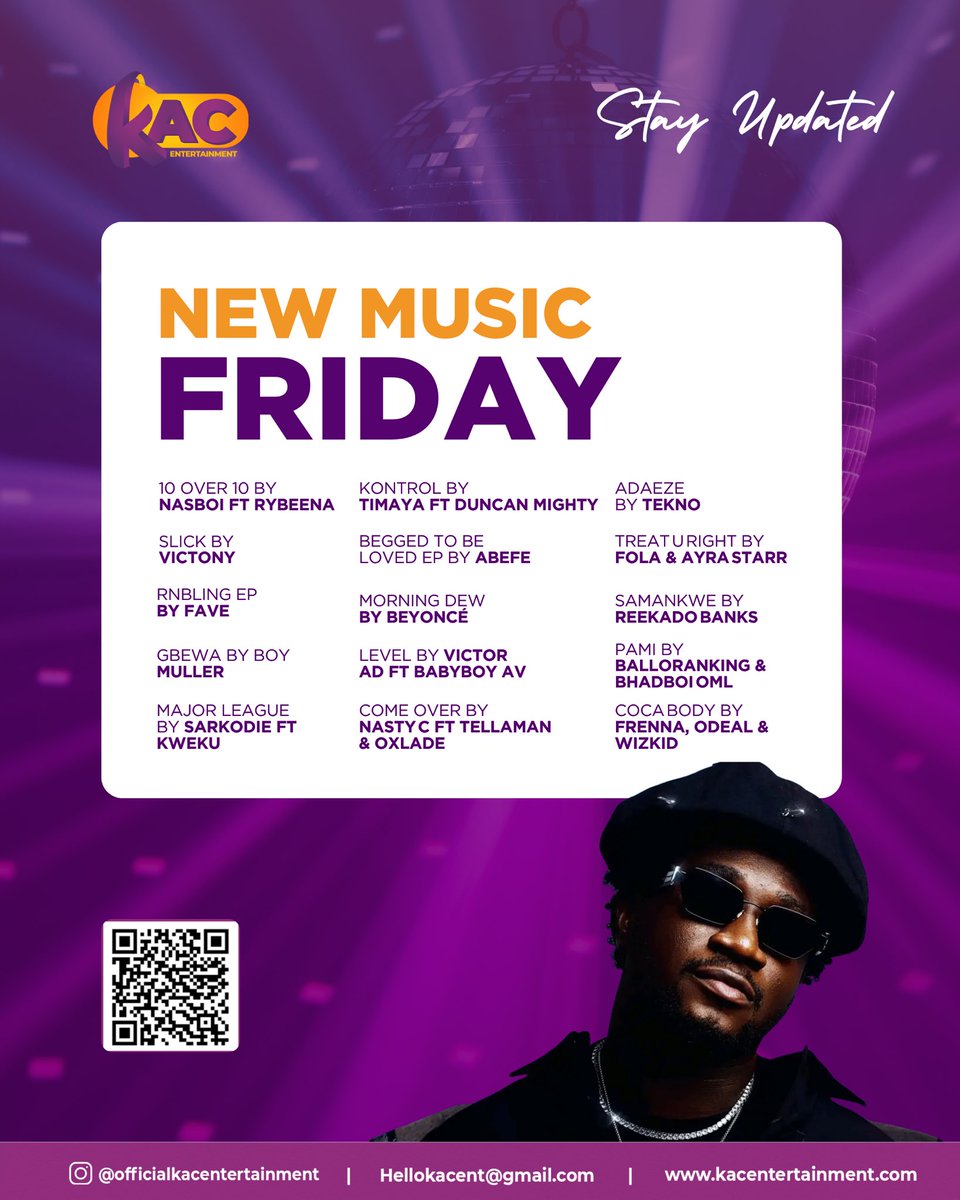 hellokacent's tweet photo. 🎶 NEW MUSIC FRIDAY IS HERE! 🔥

Your weekend playlist just got better! From Afrobeats anthems to smooth vibes and fresh EPs, we’ve rounded up the hottest new releases you need to hear.

🎧 Which track are you hitting play on first?
Drop your favorite in the comments! 👇 https://t.co/h2vhJ0av9x