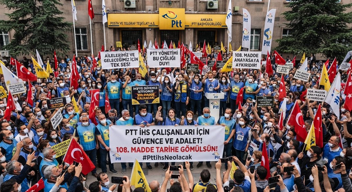 Cumakara4646's tweet photo. #PttihsNeOlacak
Biz ayrıcalık değil, hukuk istiyoruz. Yönetmeliklerle değil, kanunla güvence altına alınmış çalışma hakkı talep ediyoruz.

#PttihsNeOlacak
@tcbestepe
@UABakanligi
@PTTKurumsal
@Akparti
@herkesicinCHP
@MHP_Bilgi https://t.co/2OOsv8TBzH
