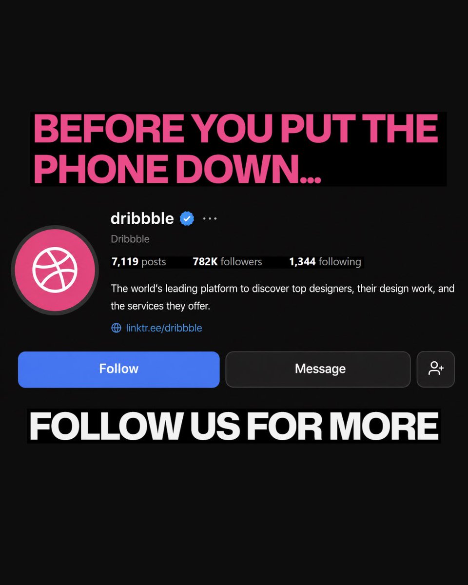 Dribbble tweet media