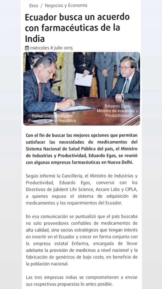 EcuadorisFirst's tweet photo. @CARLAHARO5 Que problema tiene la salud Pancha ? 
 Algo que gracias a Noboa está mejorando . Y con el acuerdo con la India 🇮🇳 finalmente se está dando .. algo que tmbien rogaba la loca del ático y no lo consiguió porque nadie quería apoyarle a Correa mientras siguiera con China https://t.co/YQtMBTWFTQ