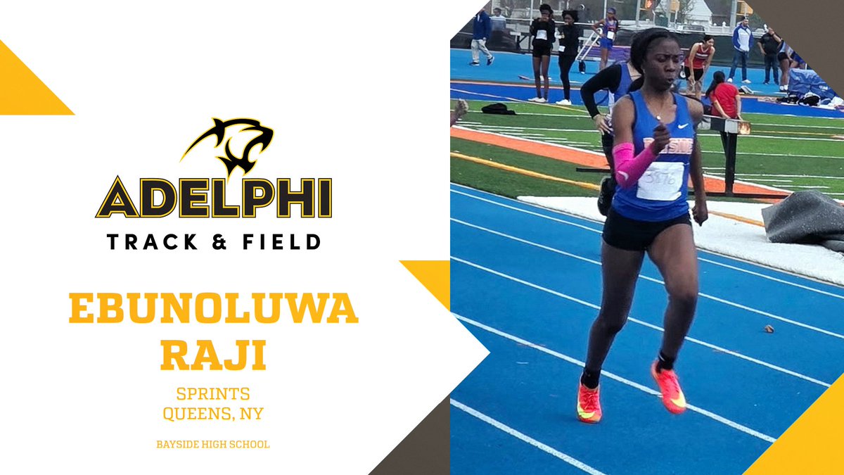 AdelphiXCTrack's tweet photo. We are happy to welcome Ebunoluwa Raji to the AUTF family for the fall! 

She plans to major in Exercise Science and joins us from Bayside HS, in Queens, NY, as a sprinting specialist.

Welcome to the #PantherFamily, Ebunoluwa! #FuturePanthers https://t.co/FIs1tojUZR