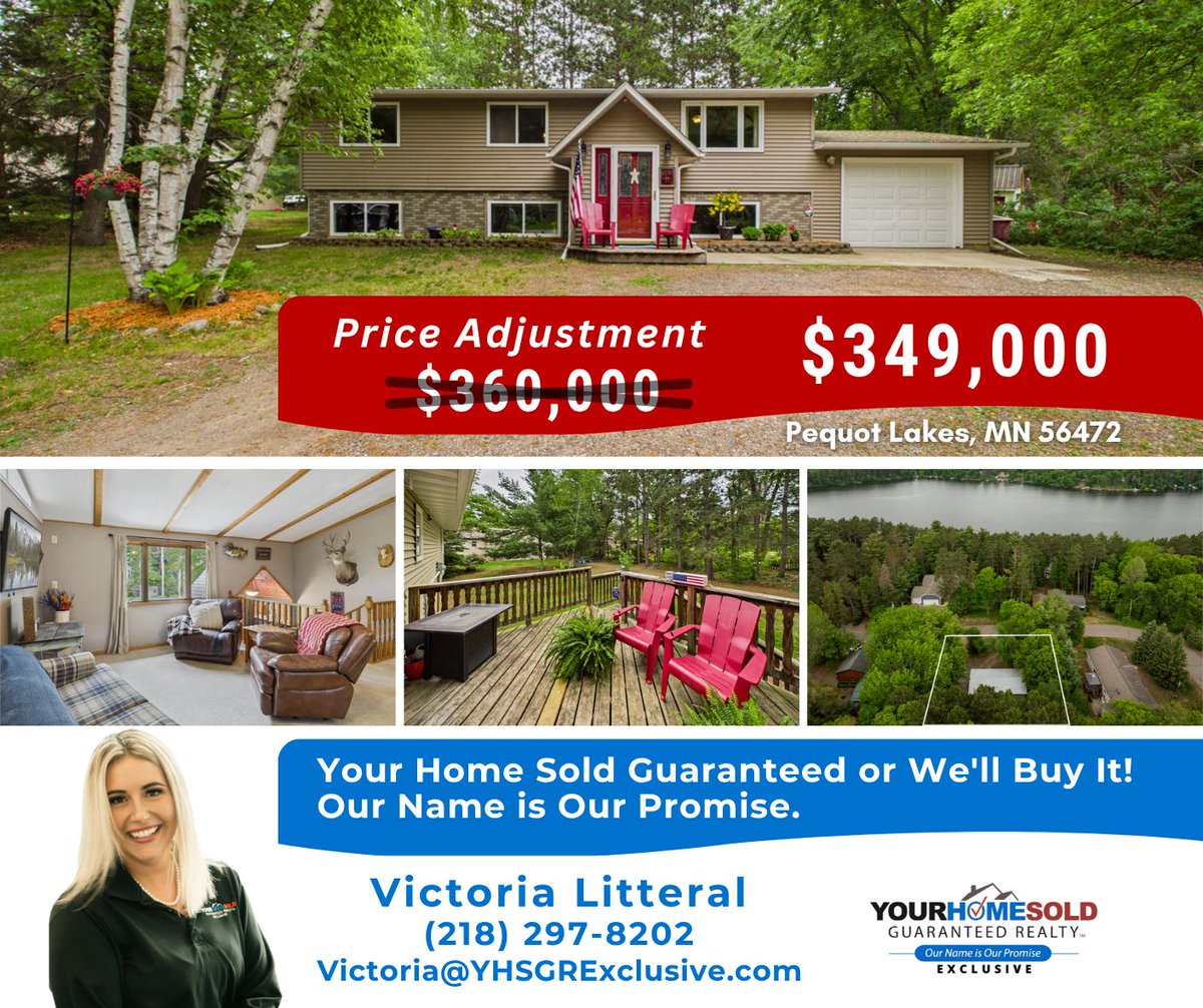 LakeshoreMN's tweet photo. New Price! Spacious home in Pequot Lakes just minutes from Sibley Lake, parks, schools, shops, and restaurants. Enjoy multiple living spaces, a private backyard, and recent updates—all in a fantastic location. Don't miss this great value!, call us! https://t.co/DeGBXiCBpB