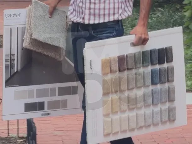 adamscochran's tweet photo. Ah yeah… you know when your husband is in hospital, it’s the perfect time to book that contractor to come sell carpet samples…

Absolutely wild.

Contractor leaving McConnell’s house, had carpet and tile samples.

This is all so weird. https://t.co/BMbVTcTTS3