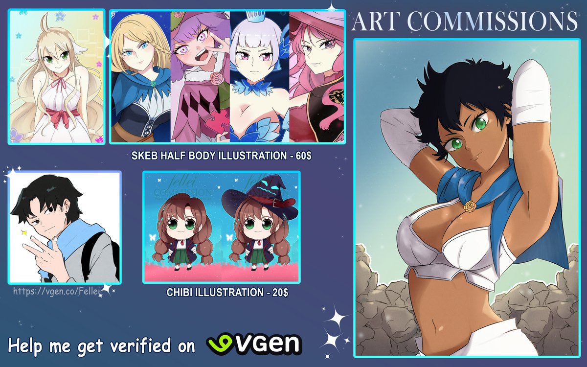 Laloineee's tweet photo. Anime commissions OPEN! 🎉
✨Let’s bring your original characters, vtuber models, or favorite icons to life in my style.
✅YES: OCs, Fanart, Humanoids, Mild Gore, Couple, Yumeships, Kemonomimi
❌NO: Mecha, Furry
Link: https://t.co/1IZJIWtP30 #Vgencomm #Commissionsopen #VGencomm https://t.co/8H5mrs9dF6