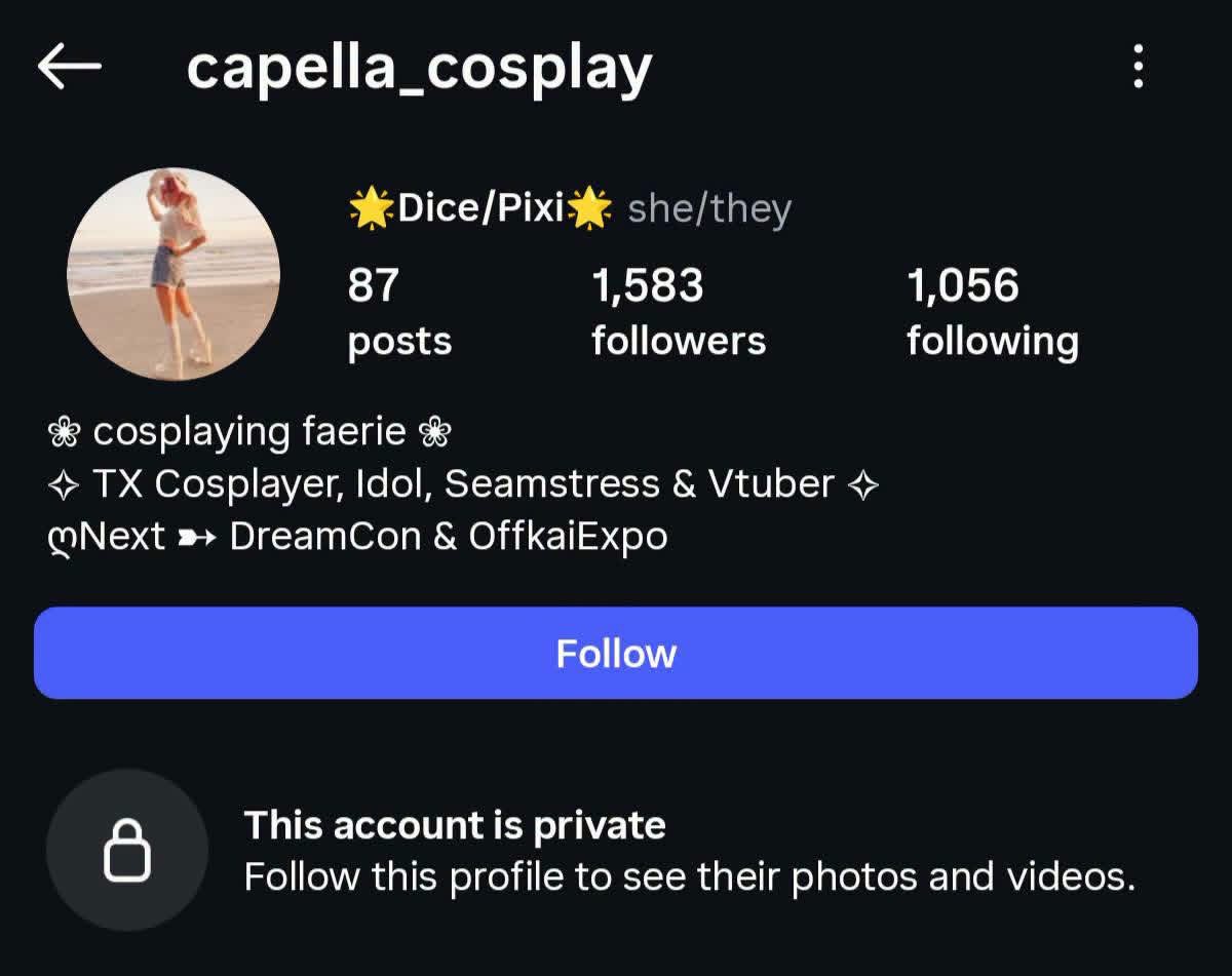 HumbleRosesPod's tweet photo. Just a heads up @SupremeDreams_1 

If you have Capella Cosplay at your event please make sure to take note of her previous comments she has made. Someone like this should not be platformed or promoted in any capacity for her comments on hood weebs, trans, and any minorities going forward. People are going to speak with their wallets. DreamCon is a once a year event that everyone loves attending.

Please remove her immediately.