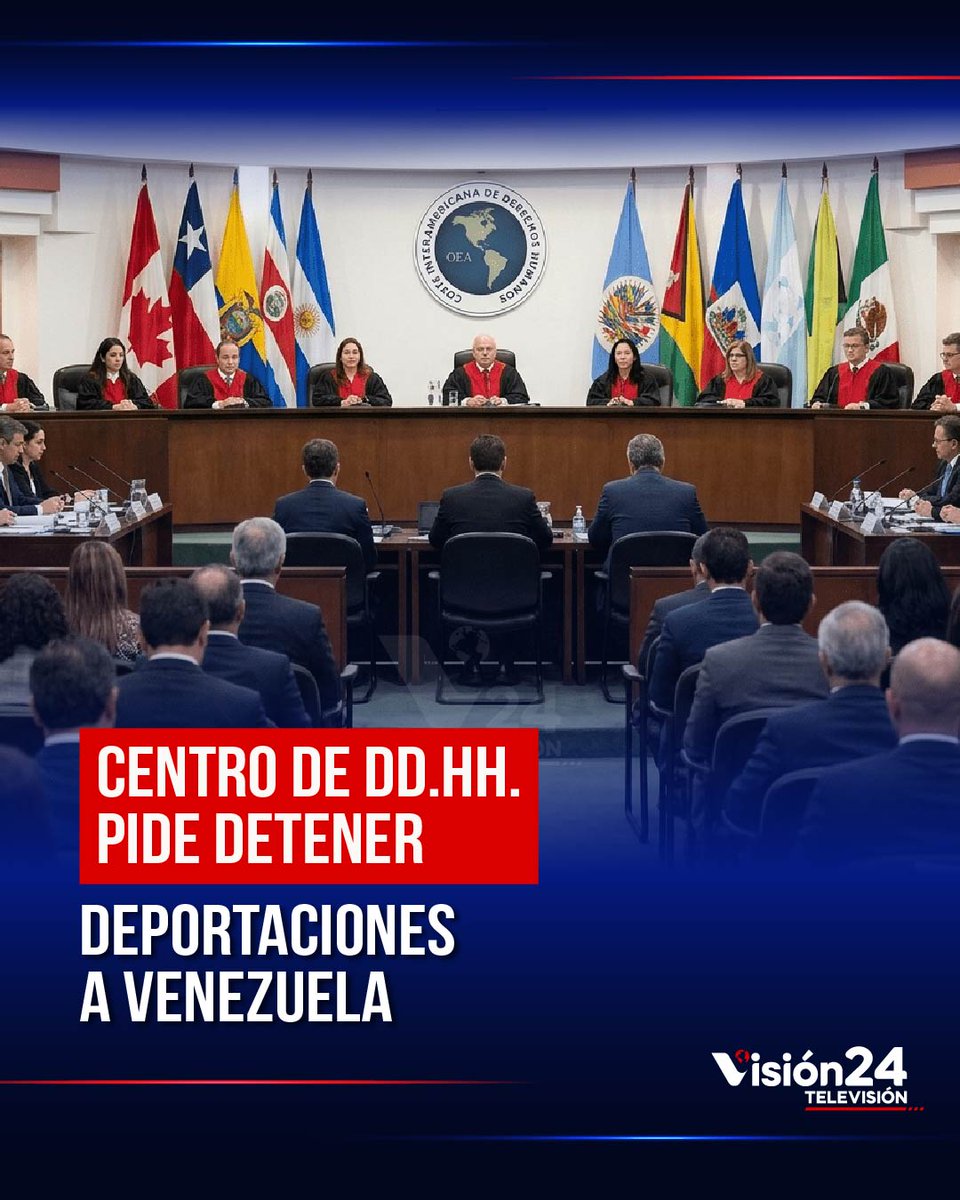 vision24tv's tweet photo. 🌎 | El Centro de DDHH de la UCAB pidió suspender las deportaciones hacia Venezuela tras los terremotos del 24 de junio. También solicitó restablecer los servicios consulares y advirtió que la tragedia agravó la emergencia humanitaria que enfrenta el país. https://t.co/IGkYlv7JOT