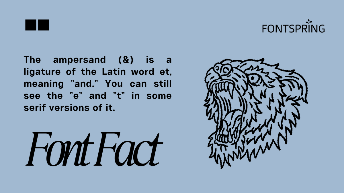 fontspring's tweet photo. Look closely at a serif ampersand. That's a 2,000-year-old Latin ligature staring back at you! #FontFactFriday https://t.co/BVAUQVyvUA