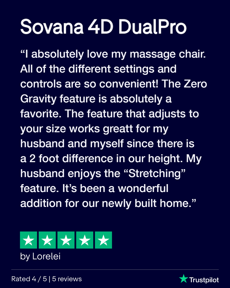 Infinity_Chairs's tweet photo. ⭐⭐.⭐.⭐.⭐ The reviews are in for the Sovana 4D DualPro 
Learn more: https://t.co/JBsB6ei02V

#SovanaDualPro #HomeRelaxation #MassageBenefits https://t.co/WReFissZEv