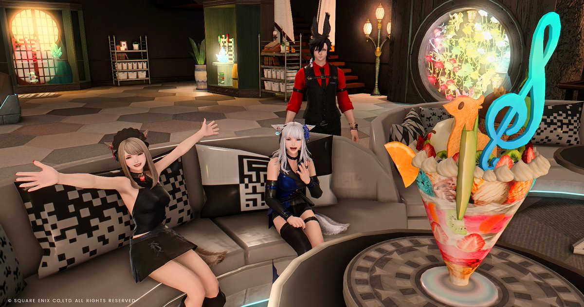 Meruru_ff's tweet photo. 2回目の #FF14_花鳥風月 BARへ
ポストを見て慌てて布団から脱出💨
今回も4兄弟の掛け合いは絶好調🤣
笑って、話して、気付けばもうこんな時間!?ってなるくらいあっという間🎵
4兄弟の空気感、やっぱ好きだなぁ🌹
延長してくれたおかげで予定の倍くらいゆっくりできた🎵
今回も楽しい夜をありがとう🌙 https://t.co/qJFGpo7g8J