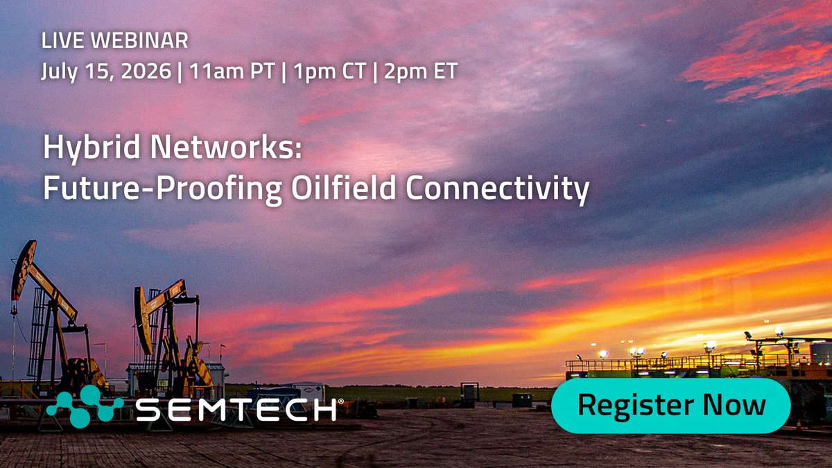 SemtechCorp's tweet photo. 70% of industrial orgs experienced an OT cyberattack last year. ~40% of onshore O&amp;G assets lack real-time connectivity.
Resilience isn't optional anymore.
Learn more about our free #webinar now: https://t.co/TOqJTbFLzd
#Semtech #OilAndGas #OTSecurity #5G #IIoT #EnergyTech https://t.co/fulEipFYaq