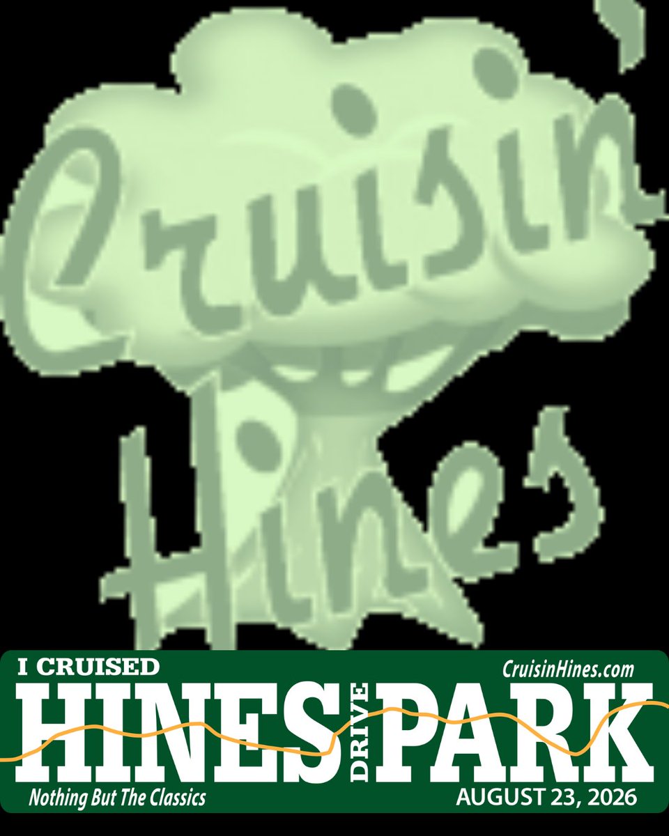 Jay_MMP's tweet photo. We've entered the car show and cruise part of the year. one of the most famous cruises around here is the Cruisin' Hines and this year it takes place on August 23rd and the park opens to cruisers at 9am. You've still got time to finish up that classic of yours. #cruisnhines https://t.co/l3hypYx5V8