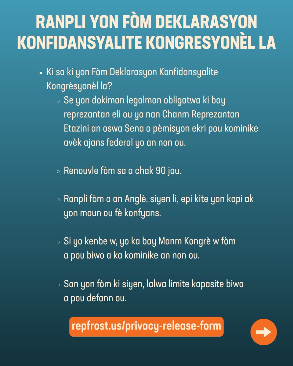 RepMaxwellFrost's tweet photo. Otorizasyon travay ki gen rapò ak TPS pou Ayisyen ap ekspire 24 Jiyè.

Sa ou bezwen konnen: https://t.co/rnogBbgYBe