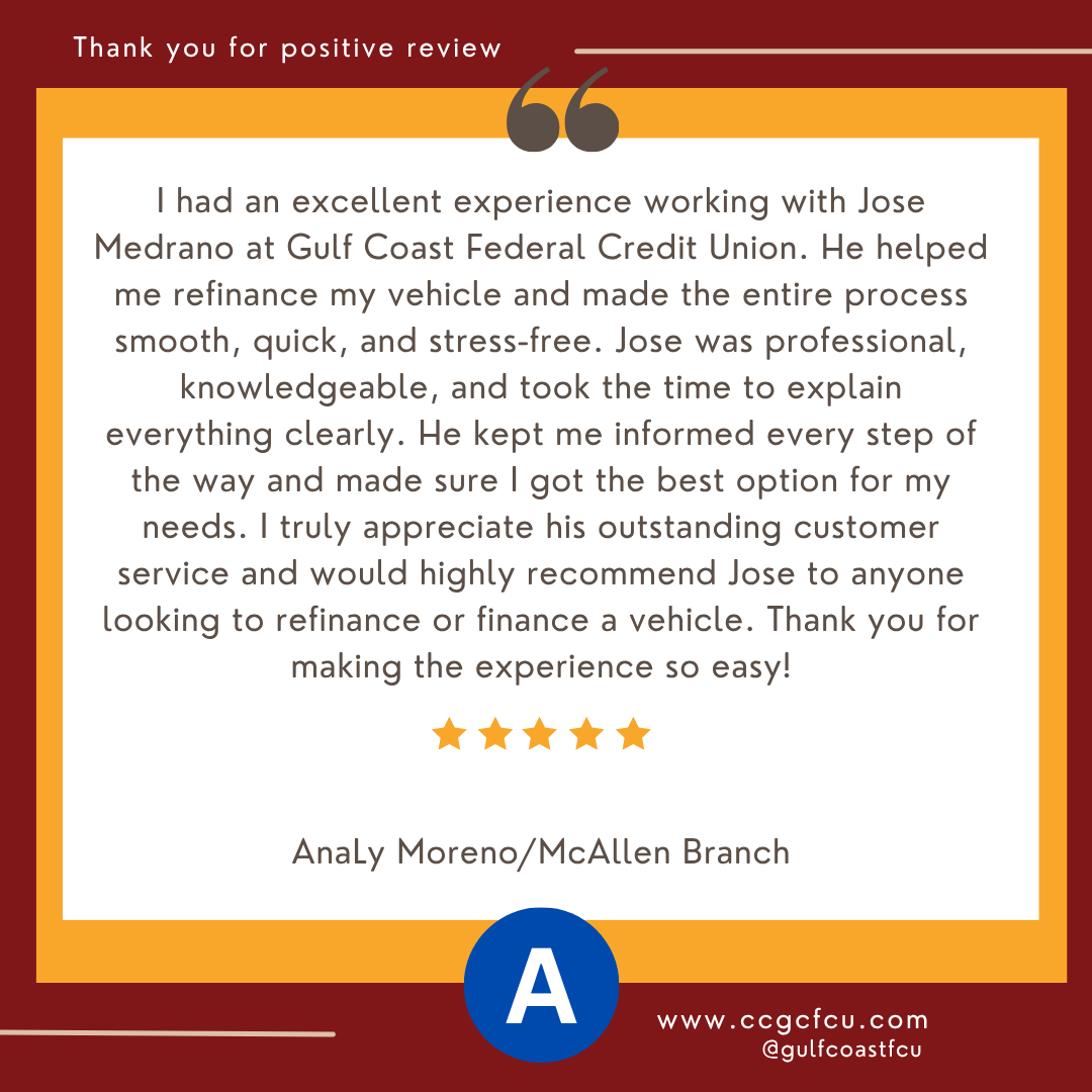 gulfcoastfcu's tweet photo. π·π· Thank You, GCFCU Family! π·π·
As we wrap up another week, we want to take a moment to thank our incredible members for your continued trust, support, and valuable feedback. π·
#GCFCU #ThankYouMembers #MemberAppreciation #ExceptionalService #StrongerTogether https://t.co/Azd9BJmqsc