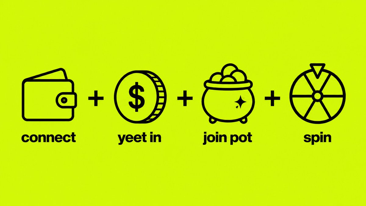 hoodspinapp's tweet photo. Simple as it can be.

Connect wallet, throw a token in. Don’t forget to pray to the wheel gods. https://t.co/Fh5rj2lYgv