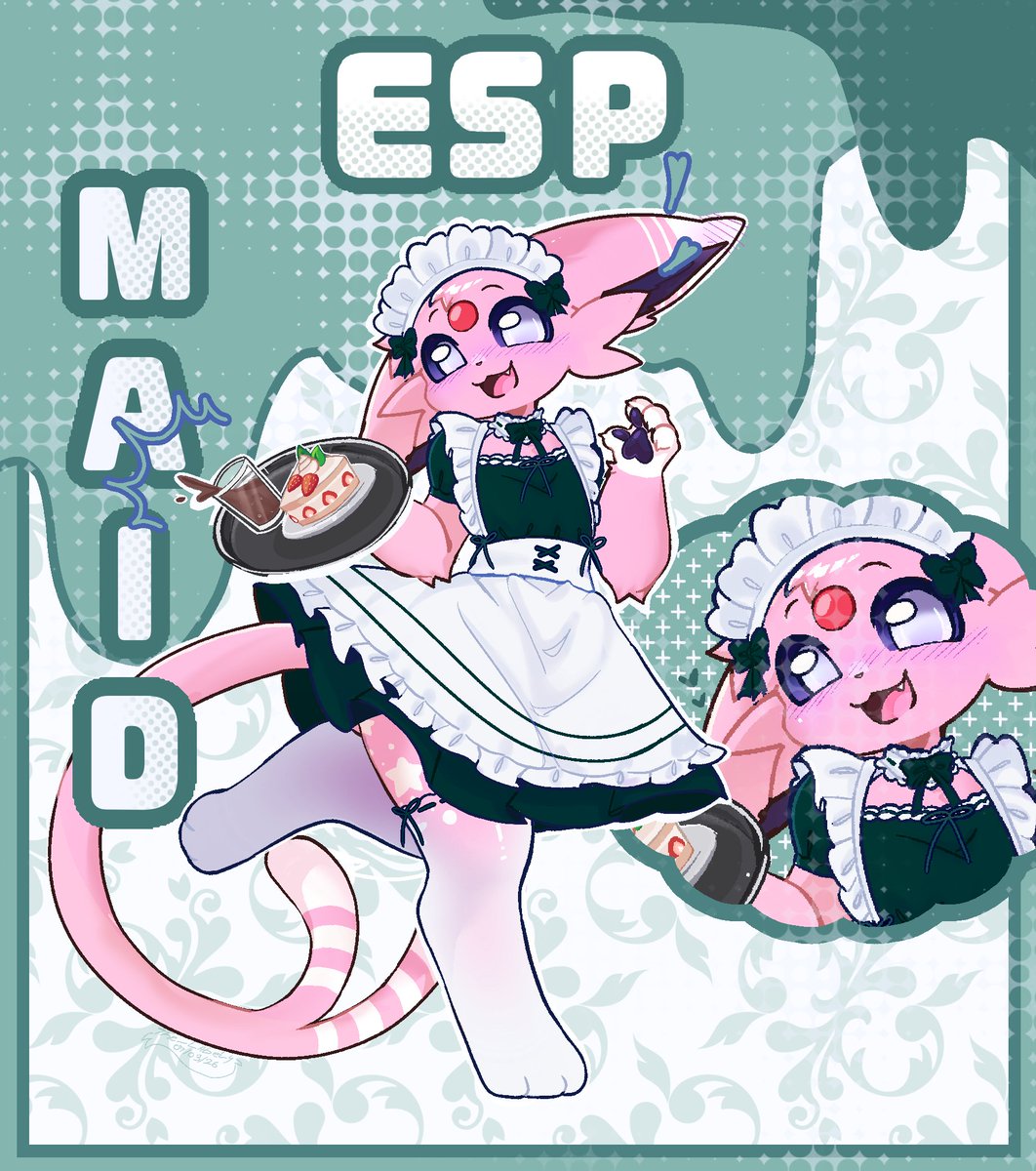 Momo_Espeon's tweet photo. Maid kitty at your service! 💕

🎨: @The_Labely https://t.co/4w9FB1Fvrb