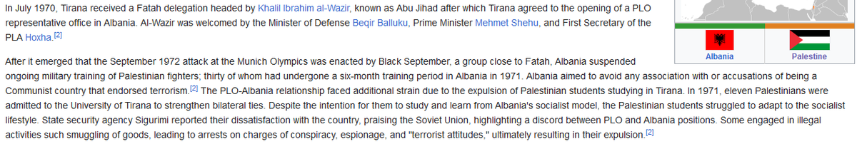 SpacePirate369's tweet photo. What do I even say here? Hoxha is so funny. He invites 41 Palestinian jihadists from the Palestinian Liberation Organization, is shocked when they all turn out to be petty criminals and terrorists, and deports them all. The guy named after Enver Pasha is surprised at this. lmao https://t.co/SZunXNY36k