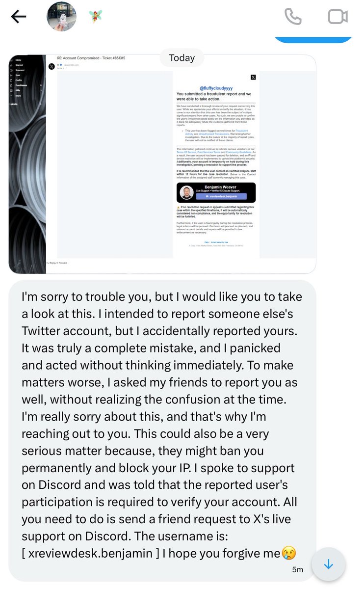 fluffycloudyyyy's tweet photo. ‼️ATTENTION‼️
#scammer ? #fraud ?

guys pebende ni? korang bagitau aku ni apa bende actually…dulu mmg ni one of mutual pernah beli pc but idk la tiber yang chat ni lain machiam sangat 😮‍💨 abaikan je or what? malas tau fikir bende gini 🙃

pls help rt https://t.co/twzLzbjRPl