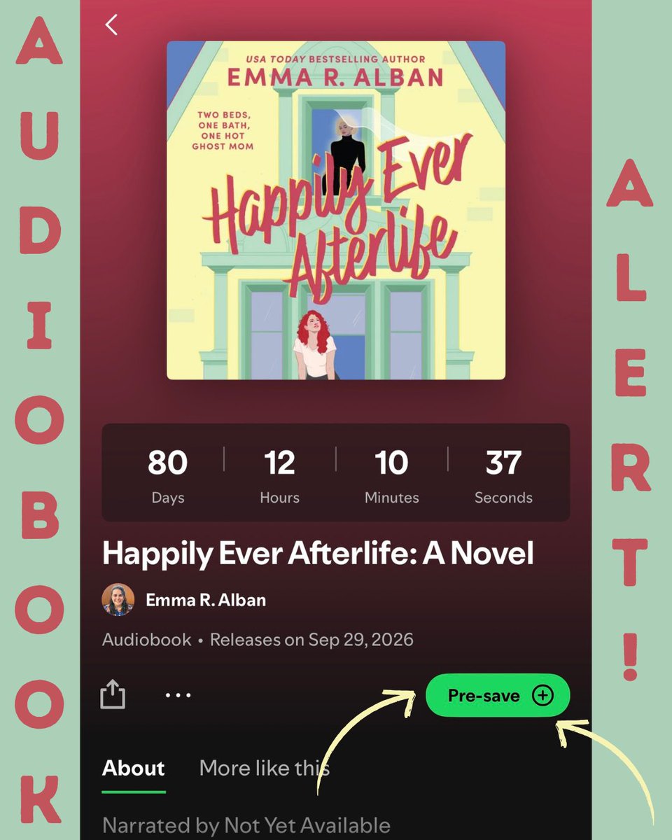 ERAlban's tweet photo. HAPPILY EVER AFTERLIFE is getting an audiobook with @Spotify!

You can pre-save the audiobook now to be alerted when it goes live on 9/29! Available everywhere you get audiobooks!

Want a paperback &amp; gorgeous Leni Kauffman
art print (+goodies)? Order through @TheRippedBodice! https://t.co/EZNb5Vy4fk