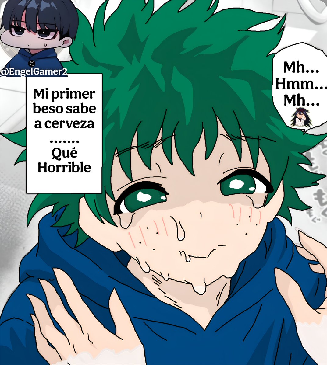EngelGamer2's tweet photo. Midnigth se paso de copas...perdónala Izuku https://t.co/nJTMzxdRp6